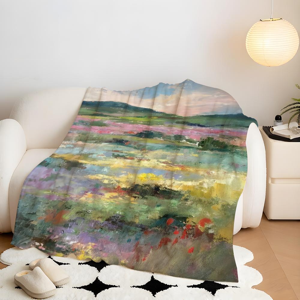 Artist C-Claude M-Monet Throw Flannel Throw Blanket, Lightweight Cozy, Durable Washable cute Cool
