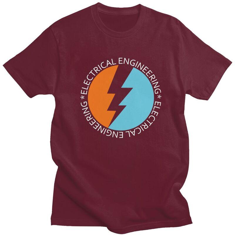 Custom Electric Engineer Tshirt for Men Short Sleeve Casual T Shirt Cool Electrician Gift Tshirts Loose Fit 100 Cotton Tees
