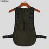 INCERUN Men Summer Sleeveless Big Cutout Casual Loose Tank Tops Outdoor Waistcoats