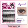10-Row Autumn Leaf & Sunflower Faux Eyelashes - Flat, Glue-Free