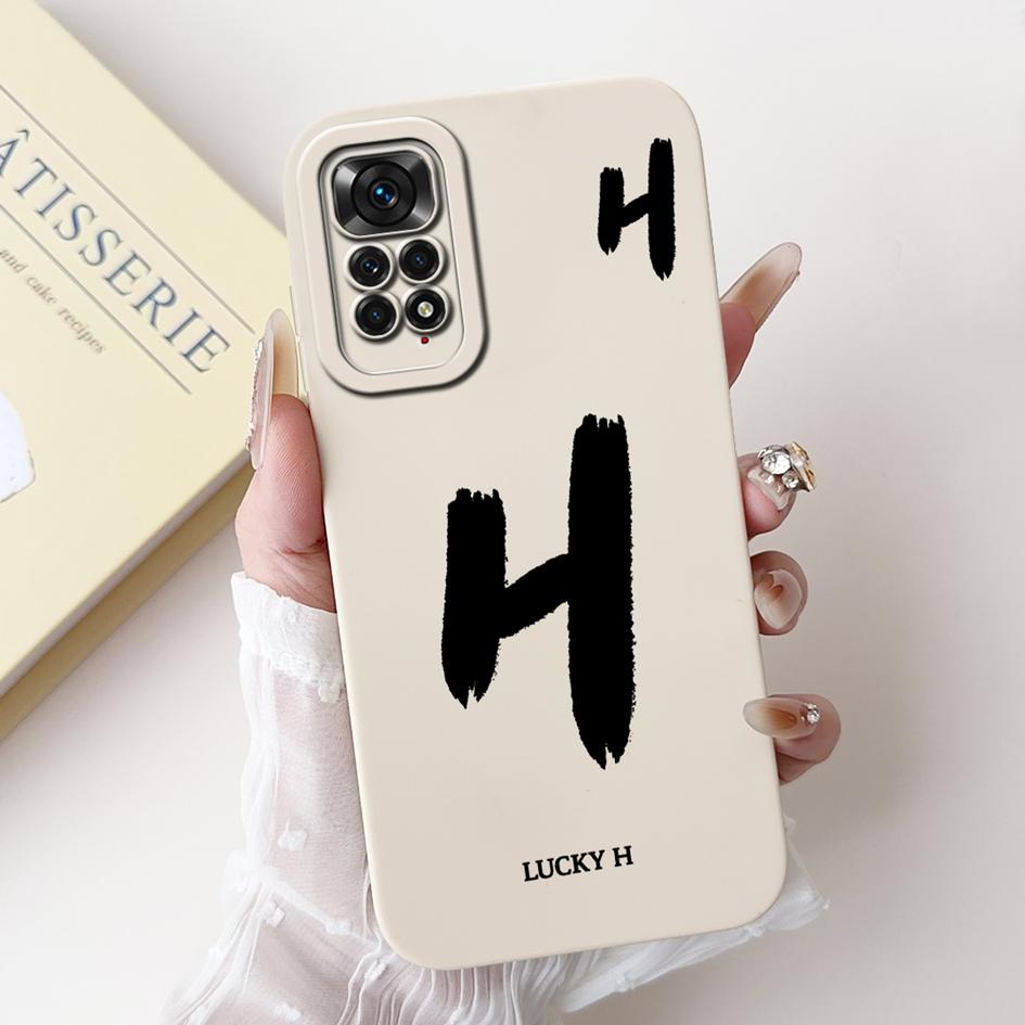 For Xiaomi Redmi Note 11S 4G Case Lovely Letters Soft Silicone Shockproof Phone Cover For Redmi Note 11 Pro Plus Note11 4G Funda