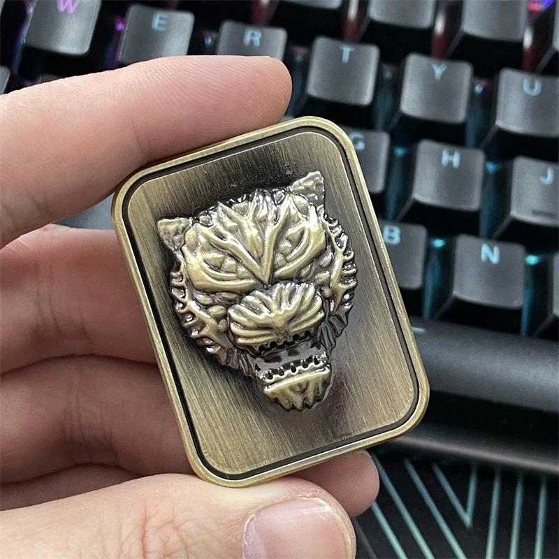 Fidget Toys for Adults Metal Haptic Slider EDC Magnetic New Tiger Head Anxiety Stress Relief Toys Cool Stuff for Men