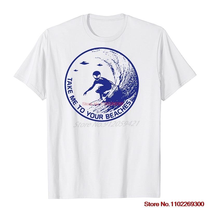 

Alien Surfing Cool Graphic T Shirts Cotton Short Sleeve TShirts Summer Tees Tops New Shirts And TShirts Mens Print T Shirt S