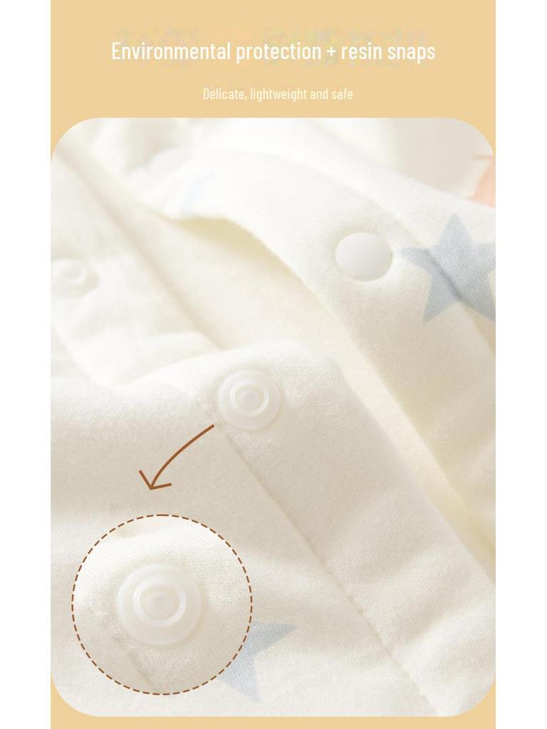 Newborn Quilted Cotton Jumpsuit: Spring/Autumn Padded Pajamas & Crawling Outfit