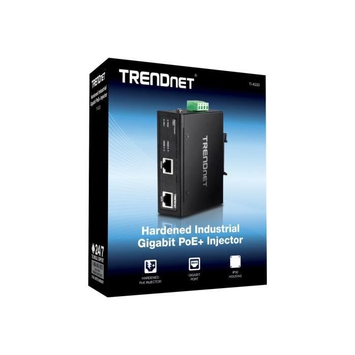 PoE Injector - TRENDNET - TI-IG30 - 36 W - 1 Input Port - 1 Output Port