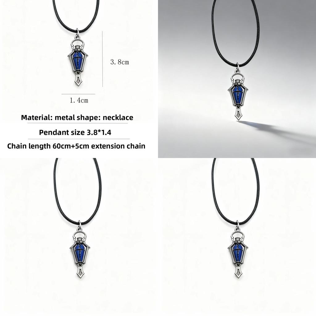 Lantern Theme Jewelry Necklace With Electroplated Zinc Alloy Animal Pendant
