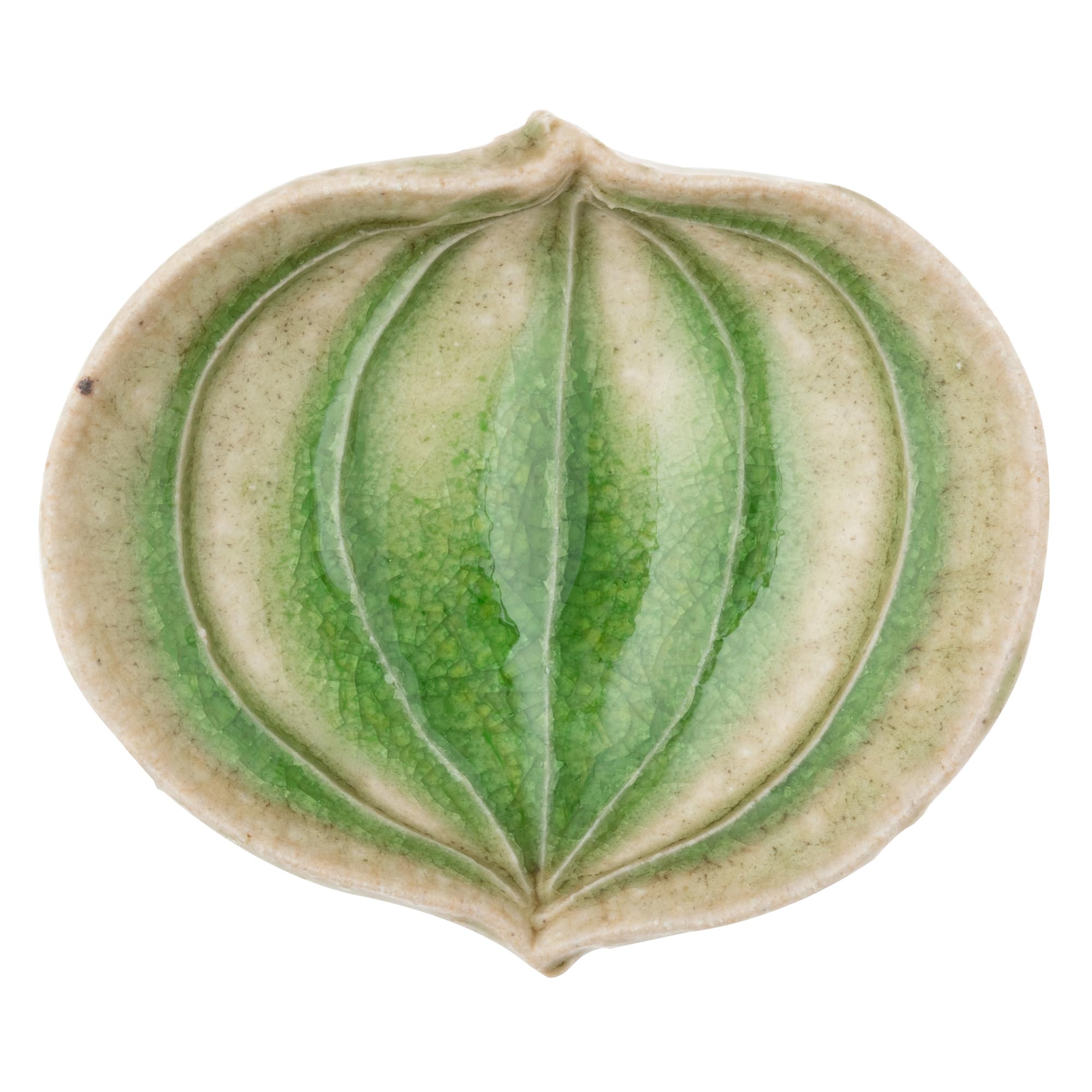 

Marui Seito Shigaraki Ware Hechimon Small Plate, Diameter 7cm, Sankirai (Yamakiri) Design, Green, MR-3-4085