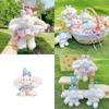 Plaid Dress Drooping Ear Rabbit Plush Keychain For Cute Bag Decor And Gift