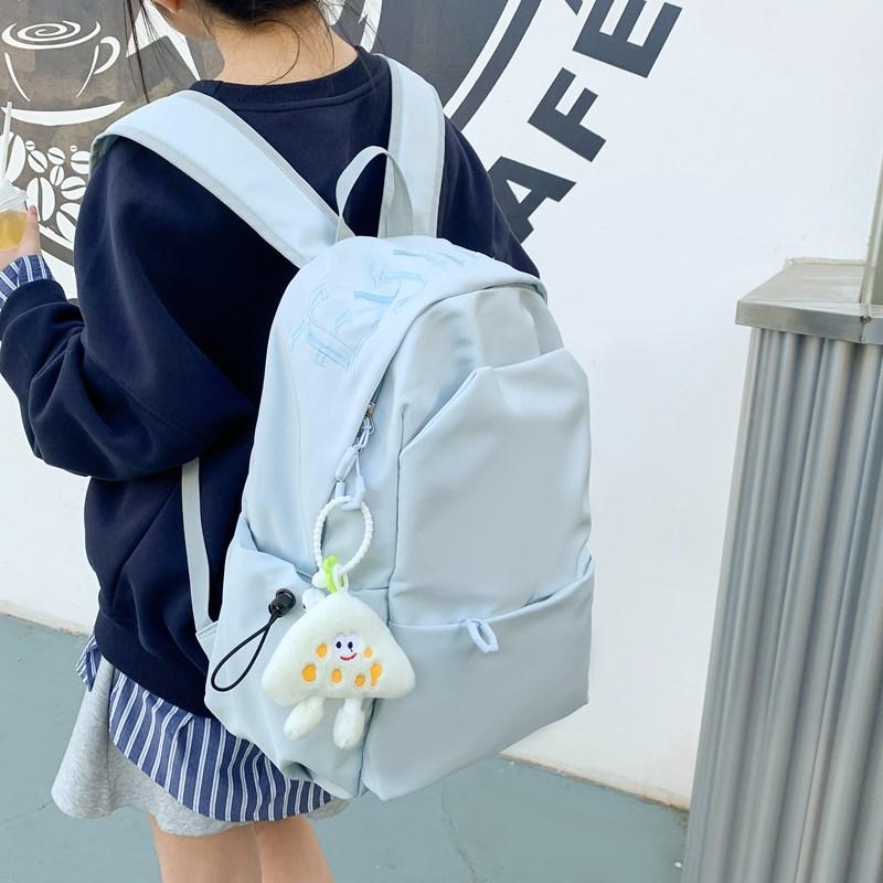 College Style Ins Simple Student Schoolbag Junior High and High School Students Ins Style Large Capacity Backpack