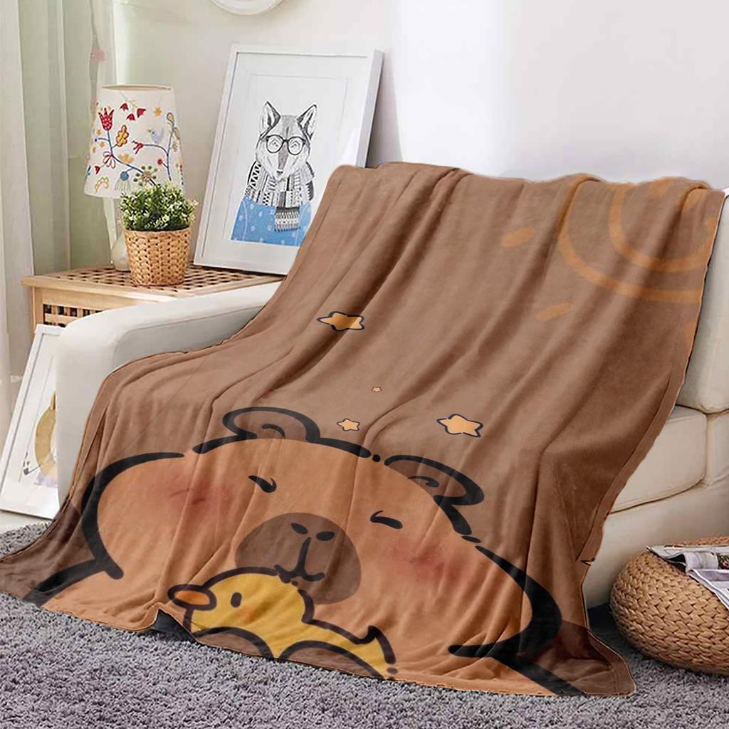 Cute Capybara Soft Plush BlanketFlannel Blanket Throw Blanket for Living Room Bedroom Bed Sofa Picnic