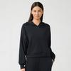 Spring and Autumn Yoga Clothes Cover Up Women Loose Short Pullover Casual Hood Air Layer Hoodie Outerwear Running Top