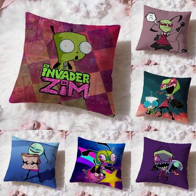 Süßer I-Invader Z-Zim Kissenbezug Premium Komfort Wendbarer Kissenbezug -Zwei-in-Eins-Design für jeden Raum & Autoinnenraum