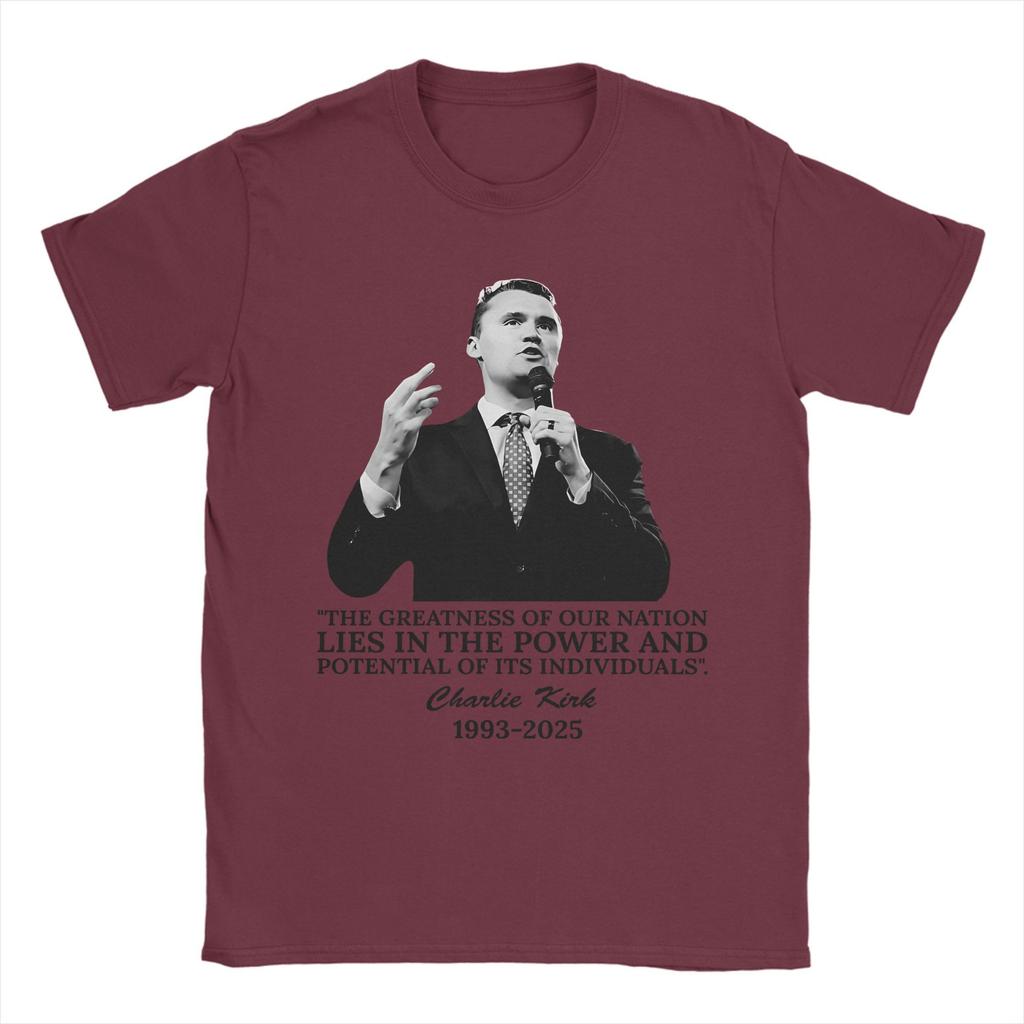 Turning Point USA T-Shirt Sommer Trendige T-Shirts Herren Baumwolle O-Ausschnitt Übergröße Kleidung Kurzarm Streetstyle T-Shirt