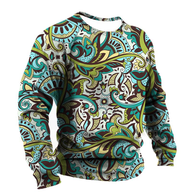 Men's T-shirt Baroque Graphics Fashion Printed T-Shirt Street O-neck Casual Clothes Oversized Top Men's Outdoor T-Shirt Pullover