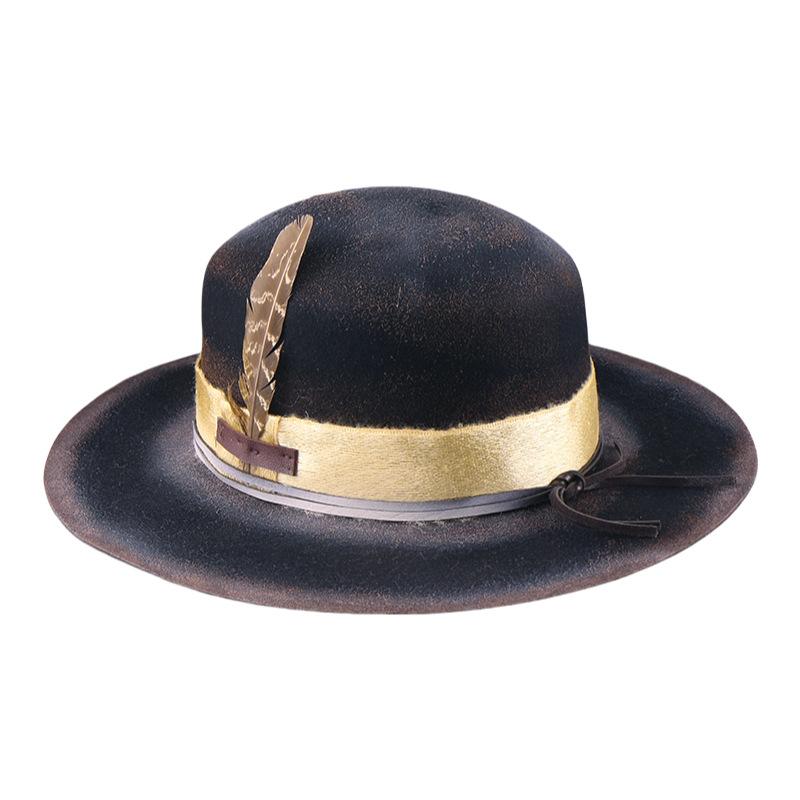 

Тибетская шерсть Ковбойская шляпа Западная шляпа джентльмена Фетровая шляпа Дышащая Джазовая мужская зимняя шляпа Adjustable (56-60cm) чёрный