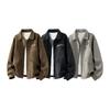 New leather jacket lapel spring and autumn tooling style American retro lapel leather jacket PU leather jacket men