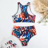 Women S Split High Waist Conservative Sports Swimsuit Vest
