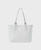 Sunlit Glossy Buckle Bag (White)