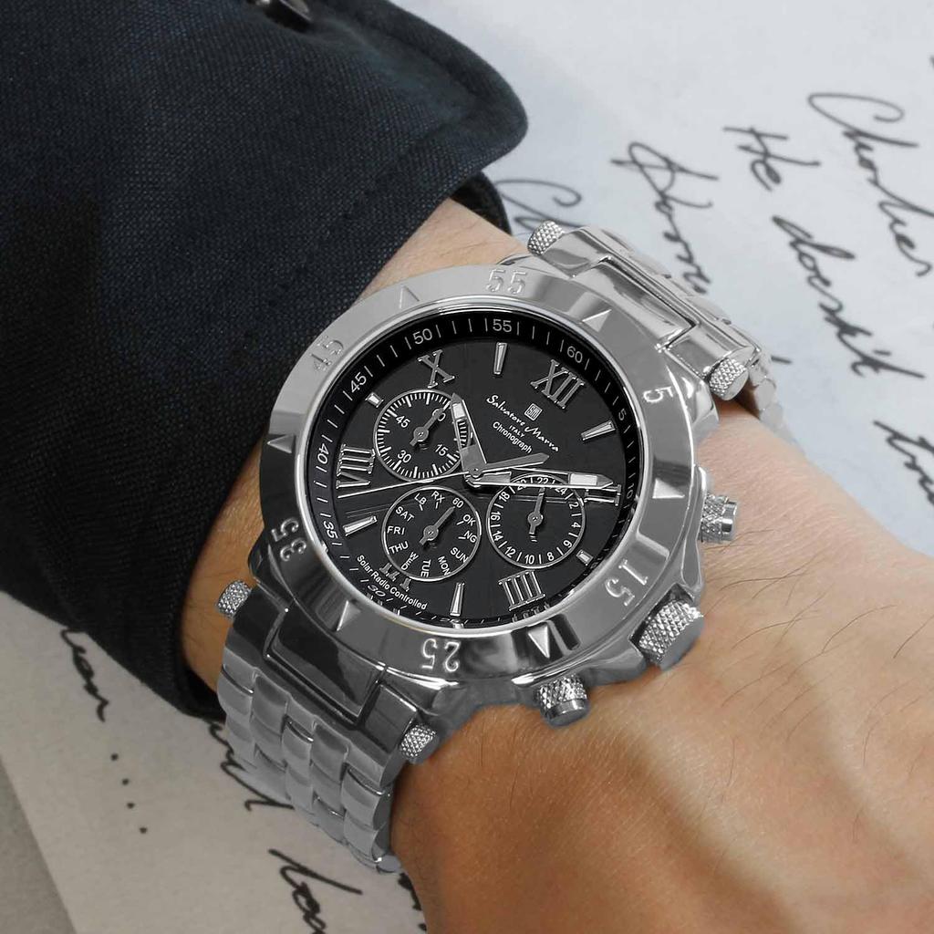 Salvatore Marra Chronograph with Full Auto Limited Analog Italian in Men's Watch, Radio-Controlled Solar-Powered Calendar, Edition, Display, Brand,