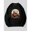 Men's Halloween Pattern Casual Crewneck Sweatshirt, Long Sleeve Loose Fit Pullover Top, Casual Sweatshirt Autumn Winter Outfit for Halloween Party