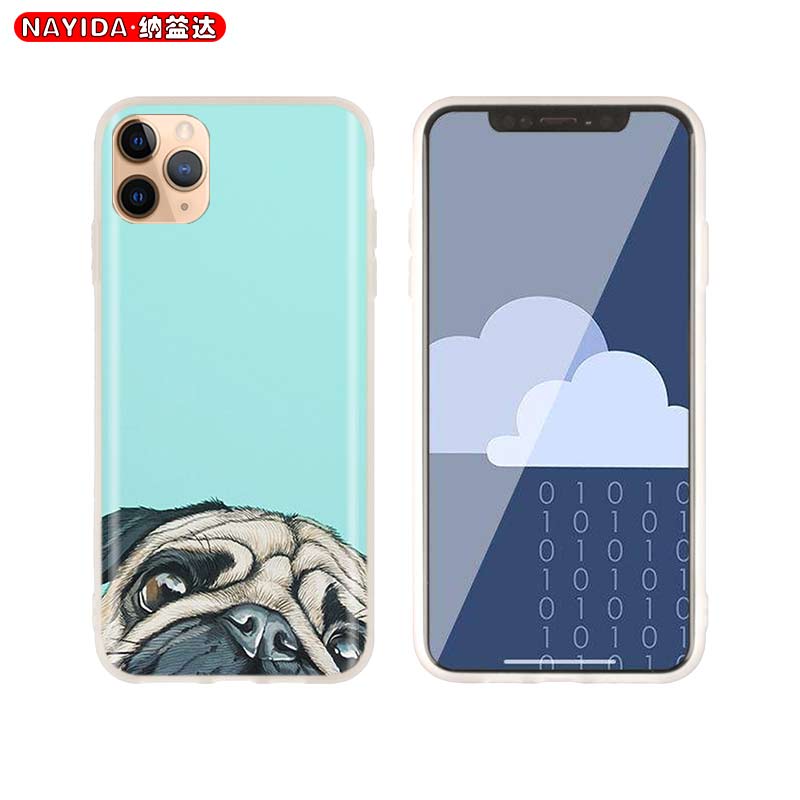 Husa din silicon moale pentru iPhone 13 11 12 Pro X XS Max XR 6 6S 7 8 Plus SE Mini Husa Cute Pug Dog