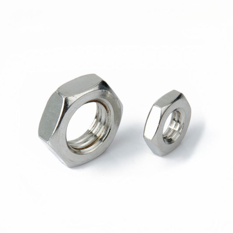 316L/304 Stainless Steel Hex Thin Nut Set with Fine, Coarse, Reverse Threads, American Flat - Sizes M3-M30
