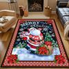 Santa's Festive Christmas Scene Patterned carpet, non slip mat suitable for living room and bedroom sofas
