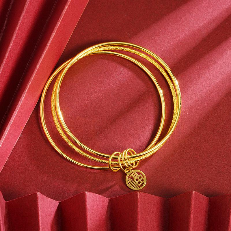 Design Sense New Minimalist Thin Bracelet Eye-catching Bangles Wealth and Honor Women Charm Waterproof Women's Trend Bracelets