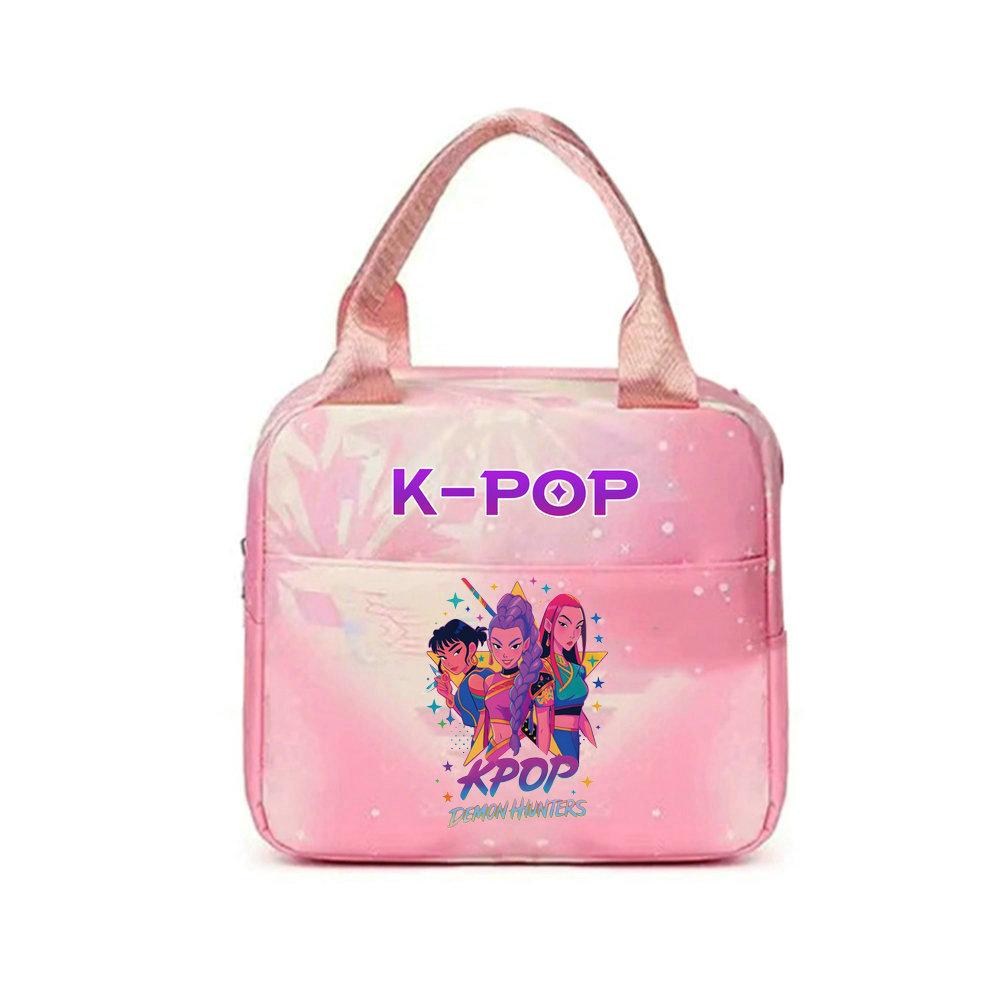 KPop lovci démonů Kancelářští pracovníci S obědovým sáčkem Přenosný izolovaný velkokapacitní obědový sáček Taška přes rameno Dvouúčelový