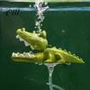 Aquarium Accessory Air Bubbler Crocodile, Resin Crocodile Decoration Bubbler, Green Pump Fish Tank Ornament for Shrimp Betta