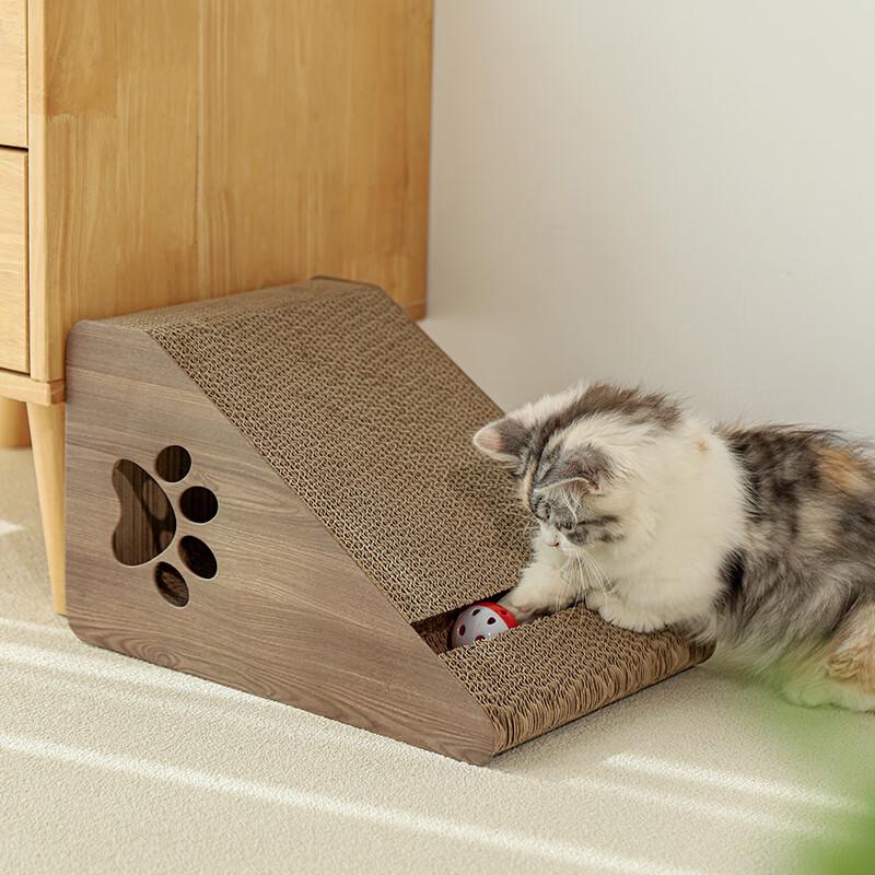 Triangle Corrugated Cat Scratcher & Bed