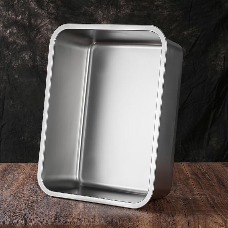 Deep Stainless Steel Rectangular Serving & Baking Tray