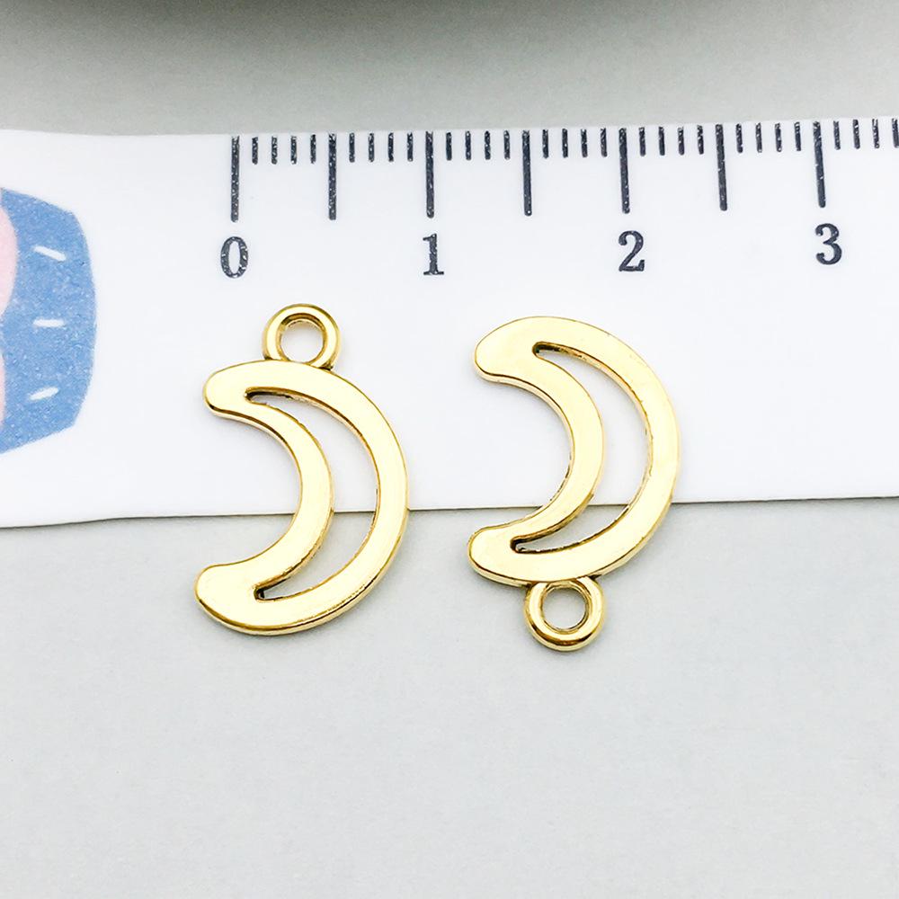 100-Piece Five-Color Alloy Sun, Moon, and Star Pendant Charms for DIY Jewelry