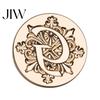Sello de Cera para Invitación de Boda, Cabeza de Sello con Inicial del Alfabeto Iris A-Z, Cabeza Selladora de Latón Grabado para Envoltura de Regalos, Sellado de Invitaciones, Sobres, Diario