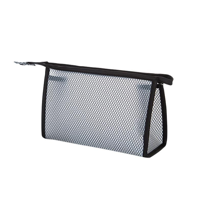 

Transparent Mesh Makeup Bag Travel Toiletry Organizer Dual Color Waterproof Large Capacity Cosmetic Case Toiletry Storage Bag