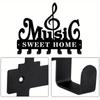 Bohemian Style Metal Key Hook 9.84 Inch Music Theme Wall Organizer for Clothing Hat Office Kitchen Bathroom Decor