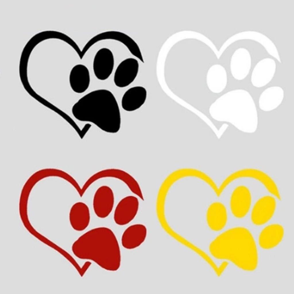2 pcs Autocollant Animal Patte Chien Chat Empreinte De Chat Ours Animal Animal Empreintes De Voiture D/écor 3D Autocollants Decal Autocollant De Voiture Accessoires De Voiture