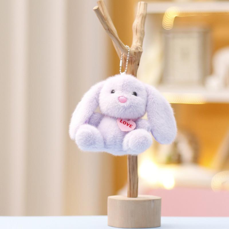 Rabbit Cute Keychain Cartoon Girl Backpack Decorative Pendant Plush Gift Doll