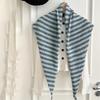 Cashmere Striped Scarf Plush Cape Wraps Simple Winter Shawl  Women/Men