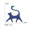 Emaille-Katzenbroschen für Frauen, Unisex, Strass, Tier-Anstecker, Bankett, Party, Rucksack, Geschenke, Schmuck, Zubehör