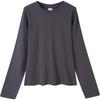 Autumn gram elastane yarn women's waist slim slim slim crew neck shirt bottoming shirt top casual long sleeves