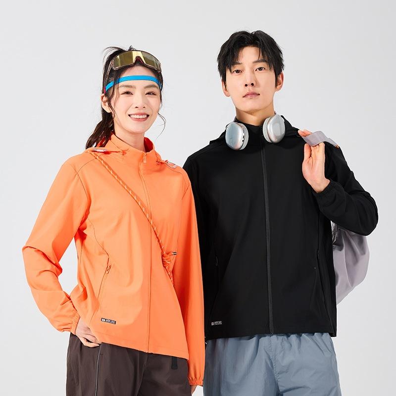 Summer couple skin men's cardigan sunscreen clothes women's breathable cooling sunscreen clothes outdoor sports mountaineering sunscreen