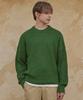 ESN Punched Round Neck Oversized Knit Green