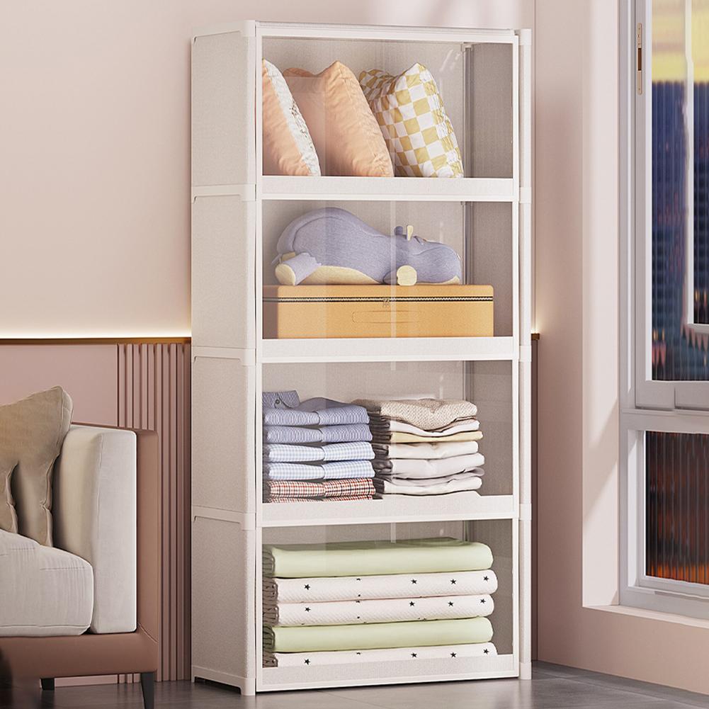 Closet Organizer with Lid Clothes Storage Organizer Dustproof Clothes Organizer Multi-layer Storage Rack for Bedroom