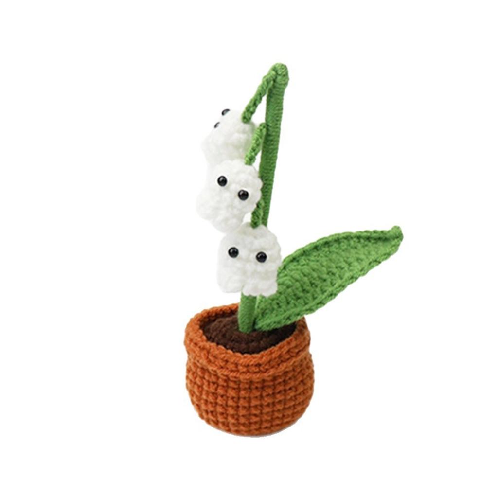 Halloween Handmade Crochet Yarn, Little Potted Plant Decoration Gift, Home Desktop Ornament
