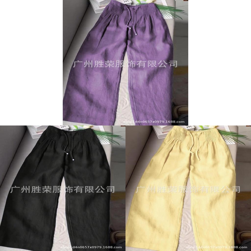 Casual Womens Pants With Drawstring And Button For Spring 2025 Comfortable Slim Fit