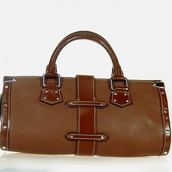 LOUIS VUITTON Suhari Epanui PM Handbag Sheep leather Brown Women M91884 Used