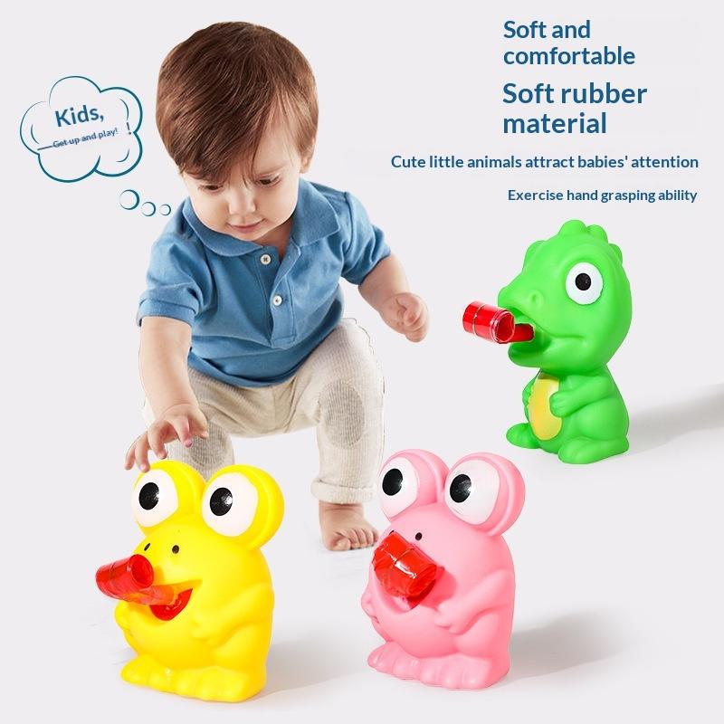 Creative Fidget Decompression Pinch Toy Frog Dinosaur Sticking Tongue Out Relieve Stress Children Fun Squeeze Interactive Toys
