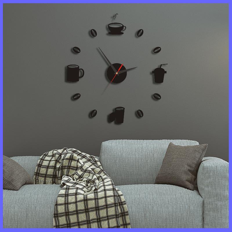 

Creative and Minimalist Clock Decoration Acrylic Wall Hanging Clock, Modern and Fashionable DIY Clock mirror silver