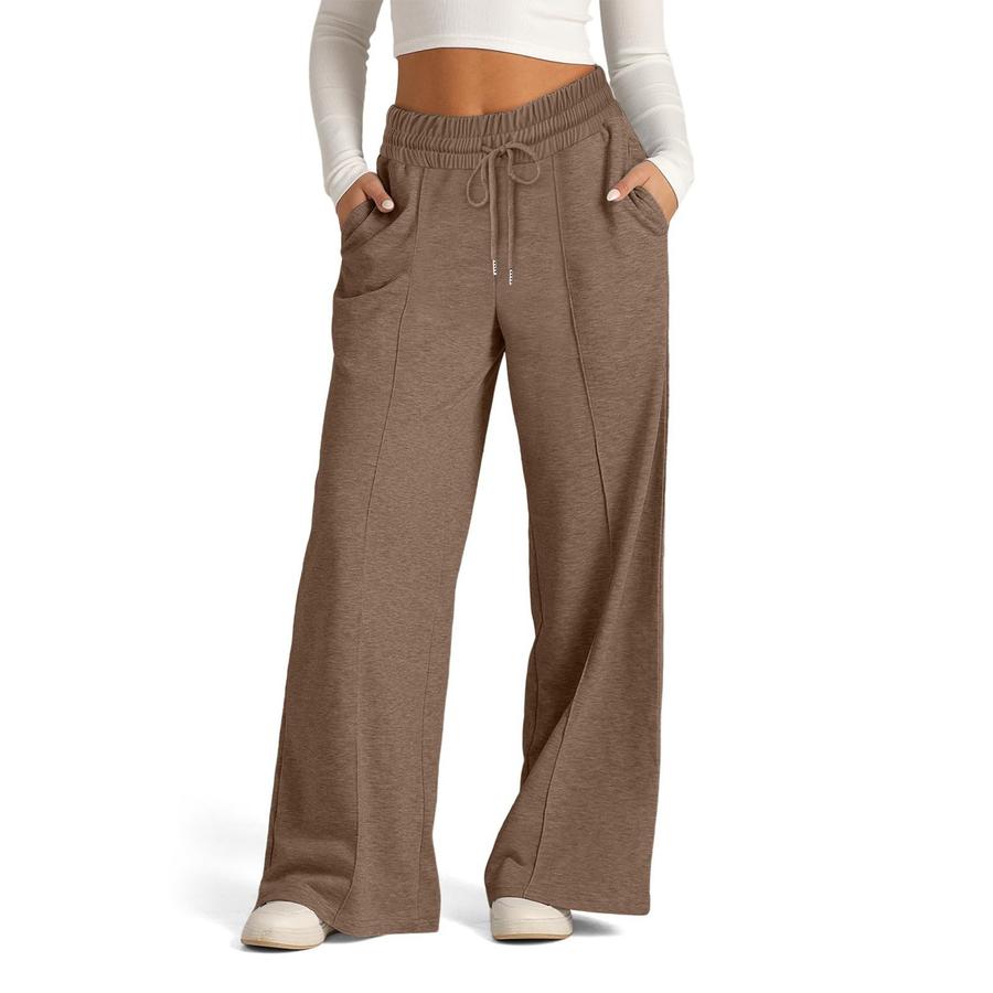 Nuovi Arrivi Autunno/Inverno Pantaloni a Gamba Dritta, Vestibilità Slim, Vita Alta, Svasati per Donna